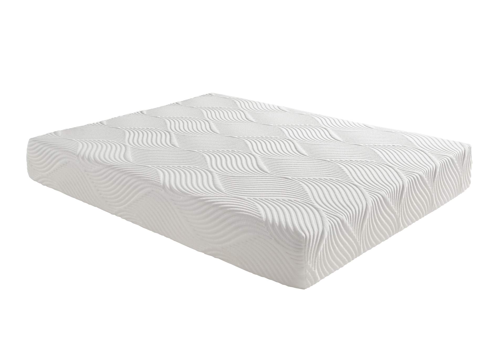 G 10'' Gel-Infused Memory Foam-Bedding White 10" California King Twin Gel Mattress,Homelegance