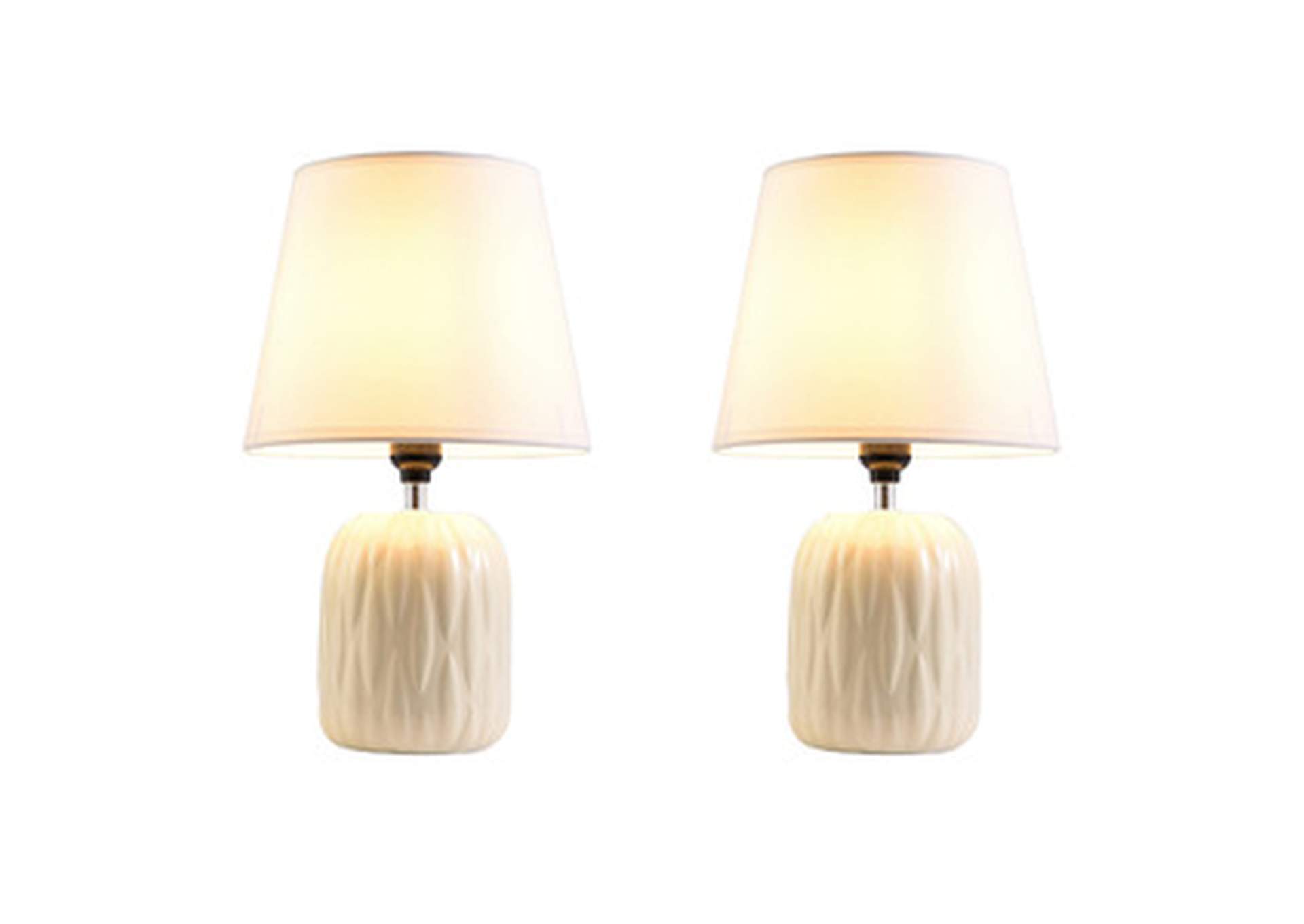 ivory 15"H Table Lamp, Ivory (Set Of 2),Homelegance