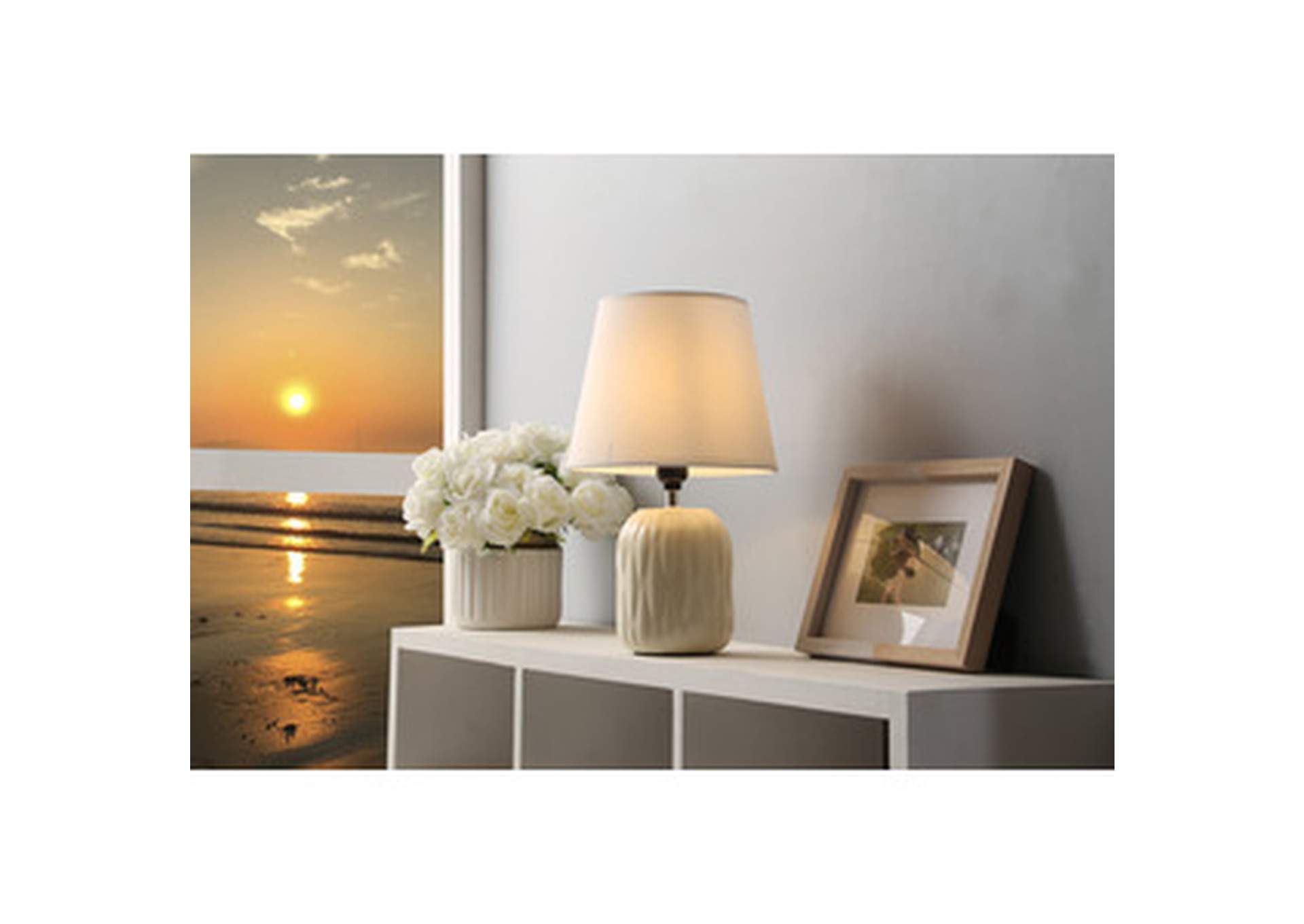 ivory 15"H Table Lamp, Ivory (Set Of 2),Homelegance