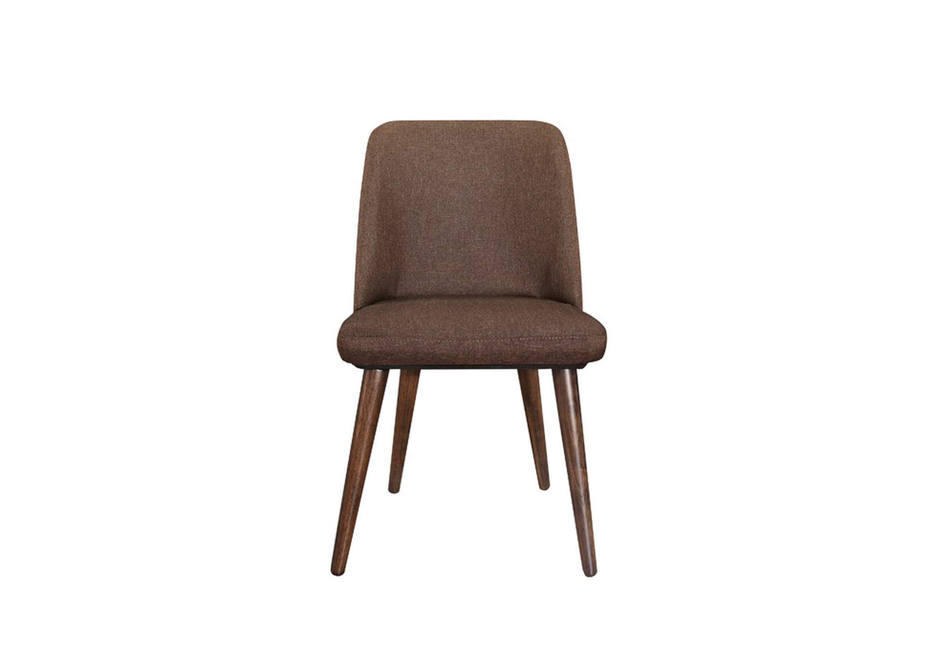 Brown Fabric Dining Chair, Slope, Brown Fabric, 3A 2/Ctn,Homelegance