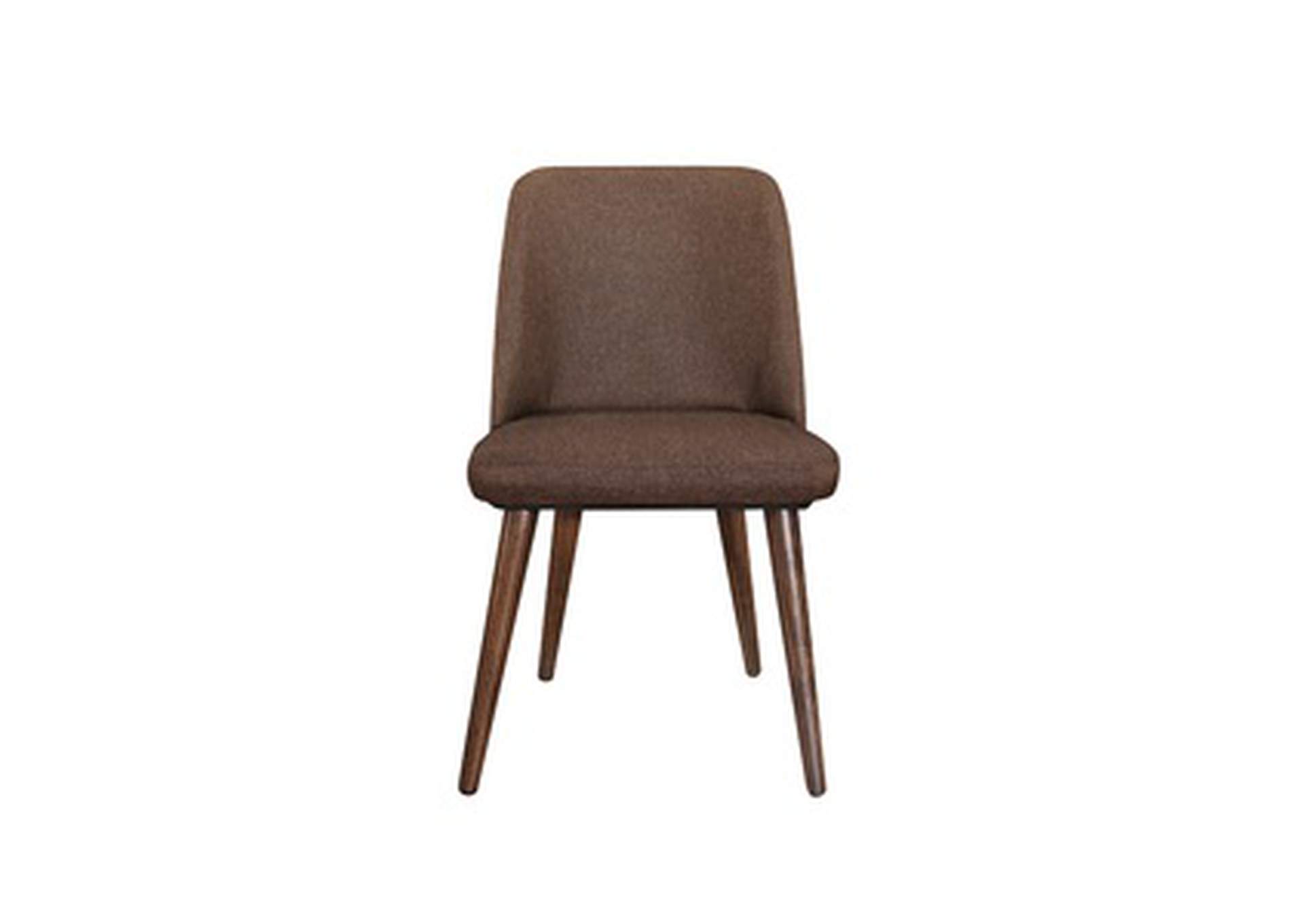 Brown Fabric Dining Chair, Slope, Brown Fabric, 3A 2/Ctn,Homelegance