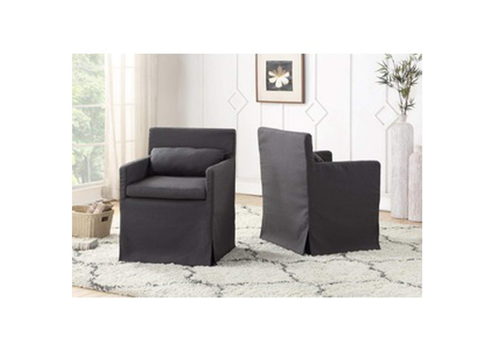Navy Fabric Upholstery Chair W/ Navy Fabric, 3A,Homelegance