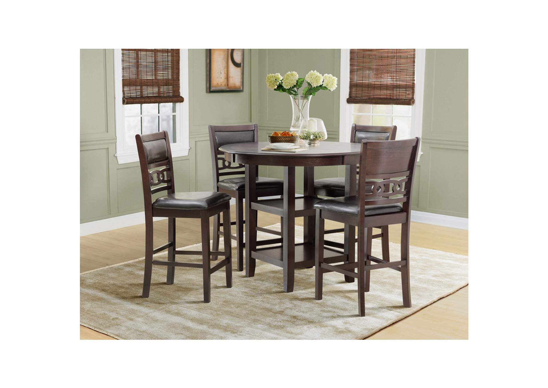 ebony 5 Piece Counter Height Dining Set, Ebony Mindy,Homelegance