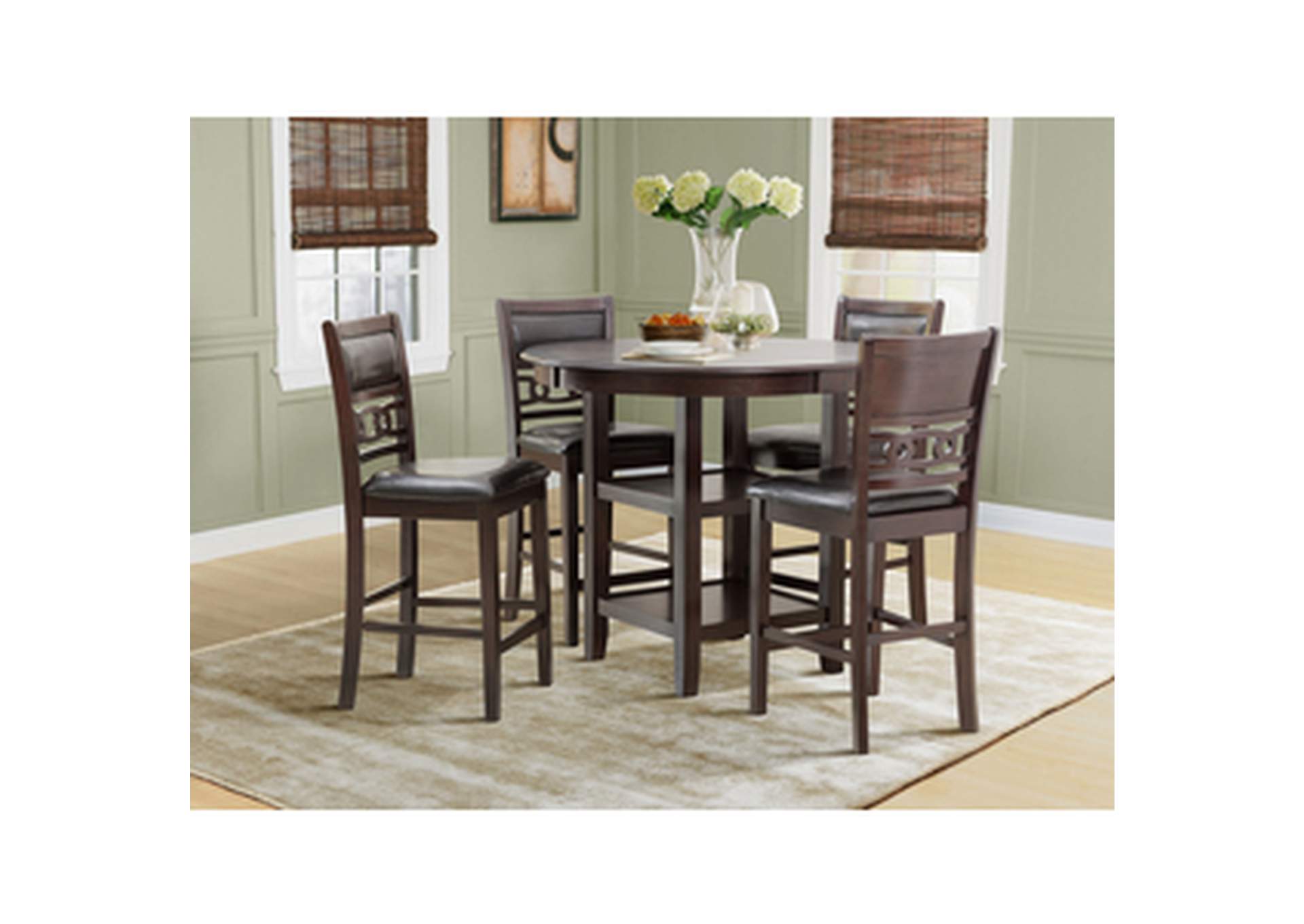 ebony 5 Piece Counter Height Dining Set, Ebony Mindy,Homelegance