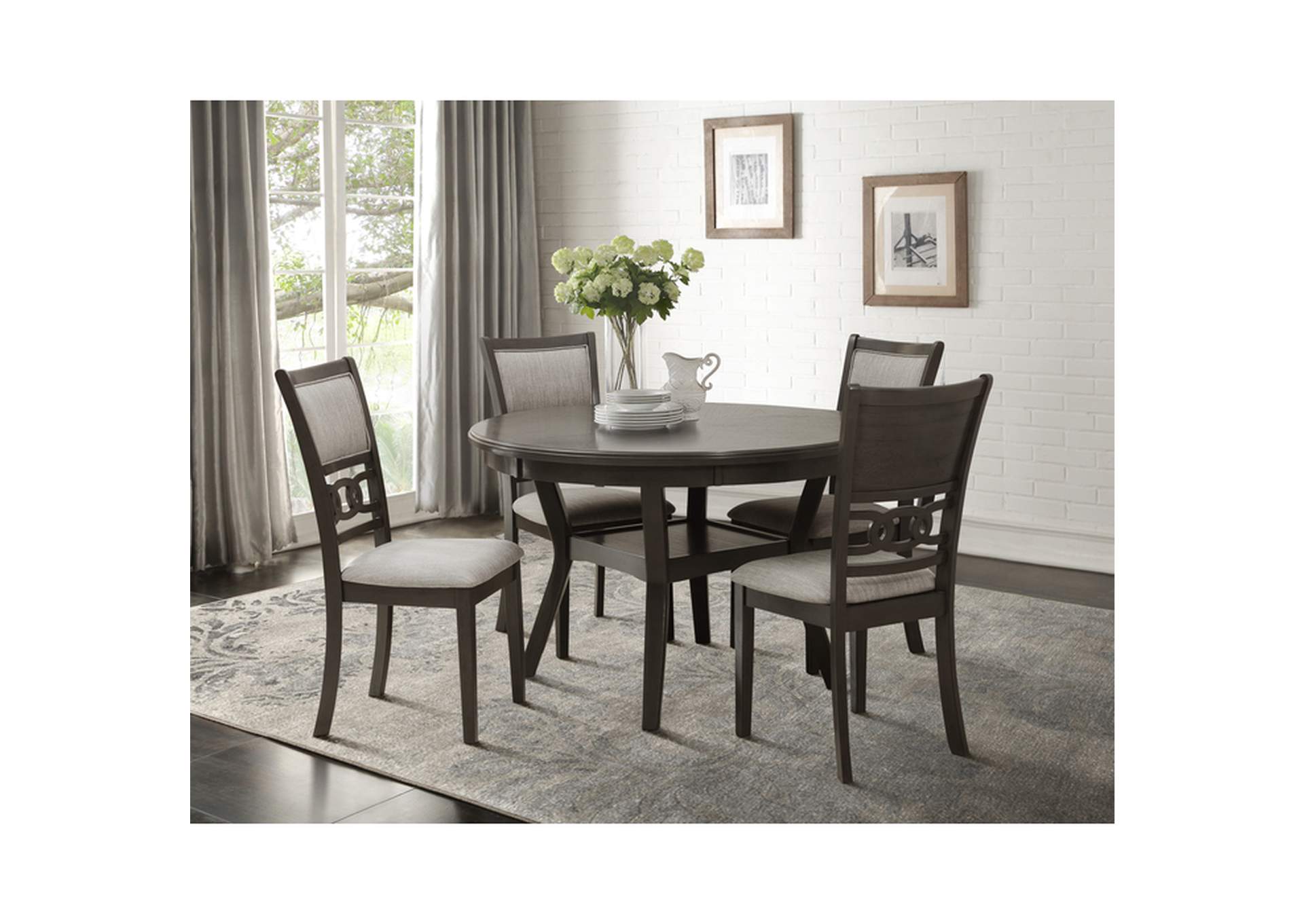 Gray Mindy 5 Piece Pack Dining Set, Gray Mindy Wood,Homelegance