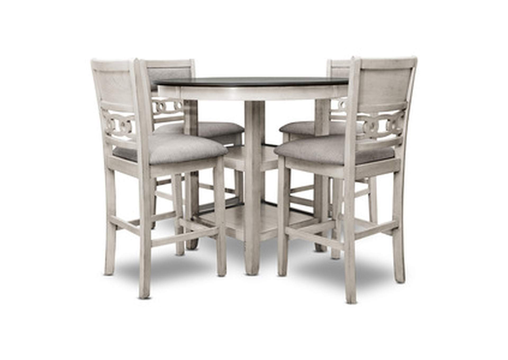 cherry brown mindy 5 Piece Counter Height Dining Set, Wht/Cherry Brw Mindy,Homelegance
