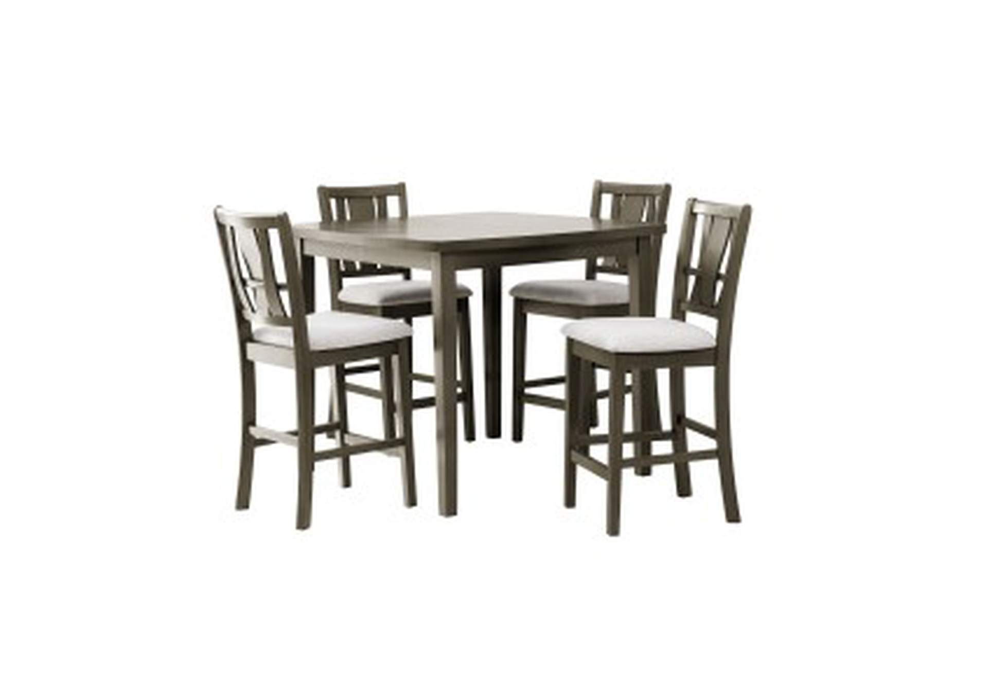 Gray Mindy 5 Piece Counter Height Dining Set, Gray Mindy,Homelegance