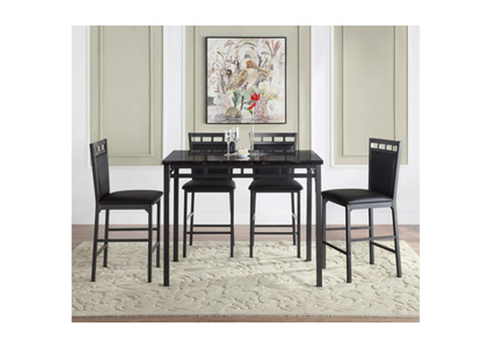 Bk (4 In 1 Box) Counter Height Dining Chair, Bk (4 In 1 Box),Homelegance