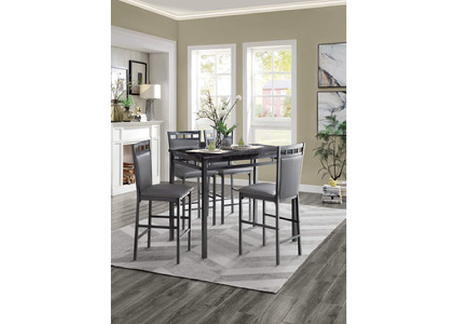 5 Piece Counter Height Dining Set Set,Homelegance