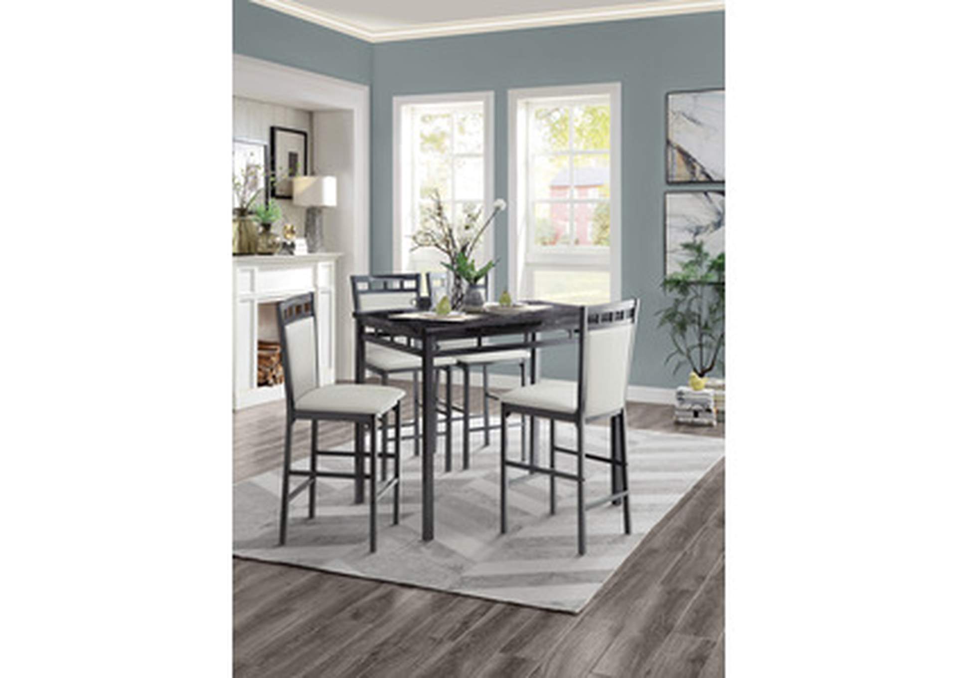 5 Piece Counter Height Dining Set Set,Homelegance