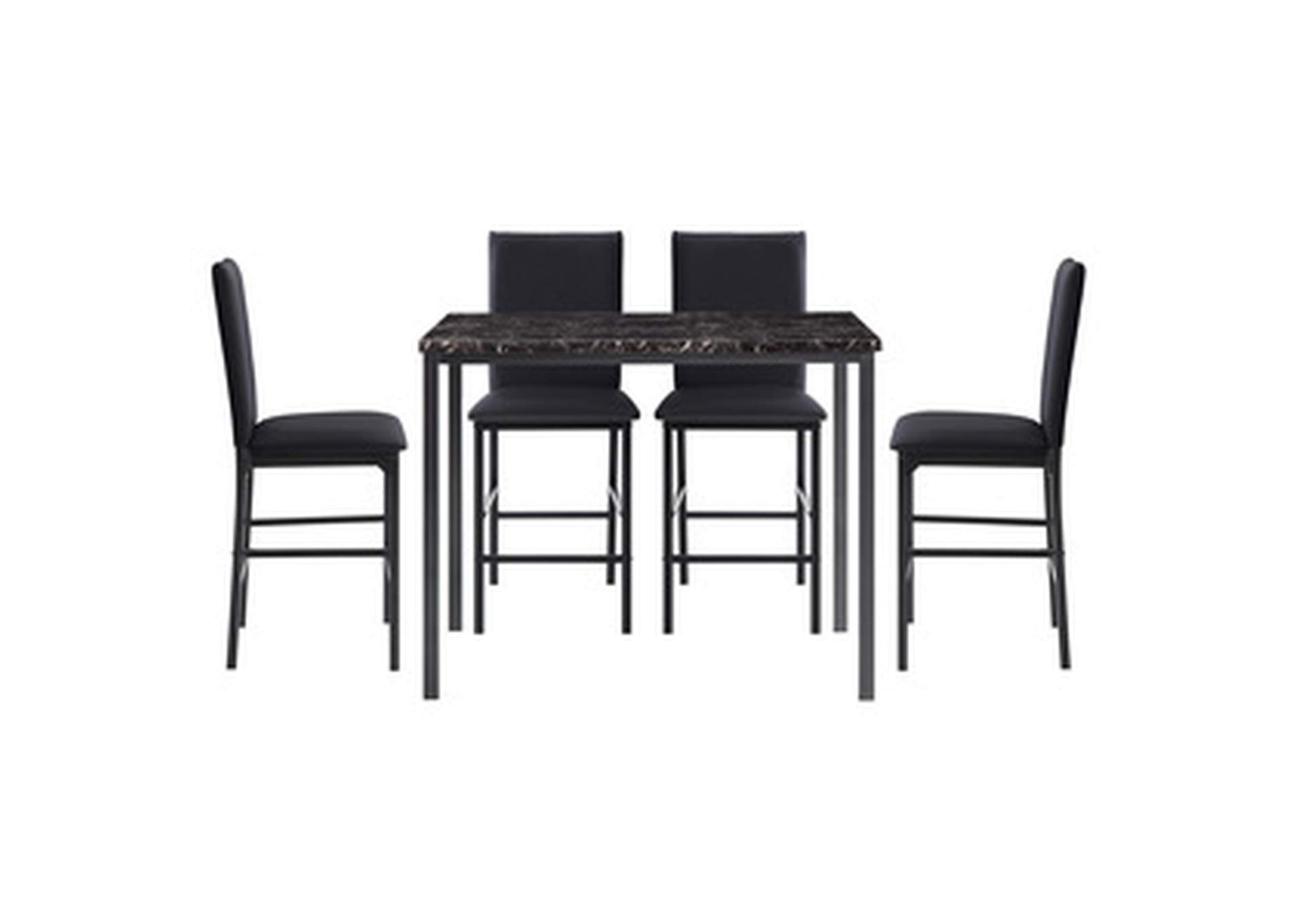 Black Counter Height Chair, Black (4/Ctn),Homelegance