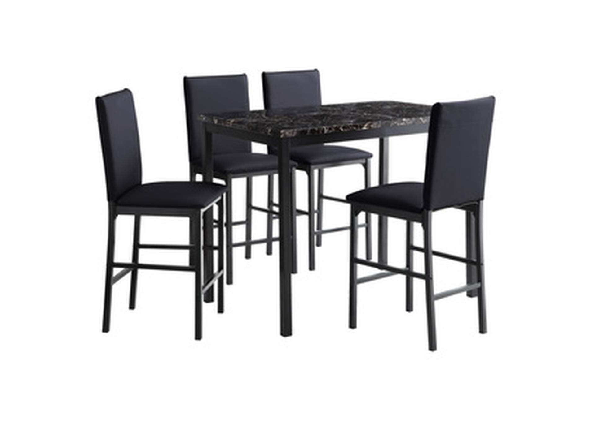 Black Counter Height Chair, Black (4/Ctn),Homelegance