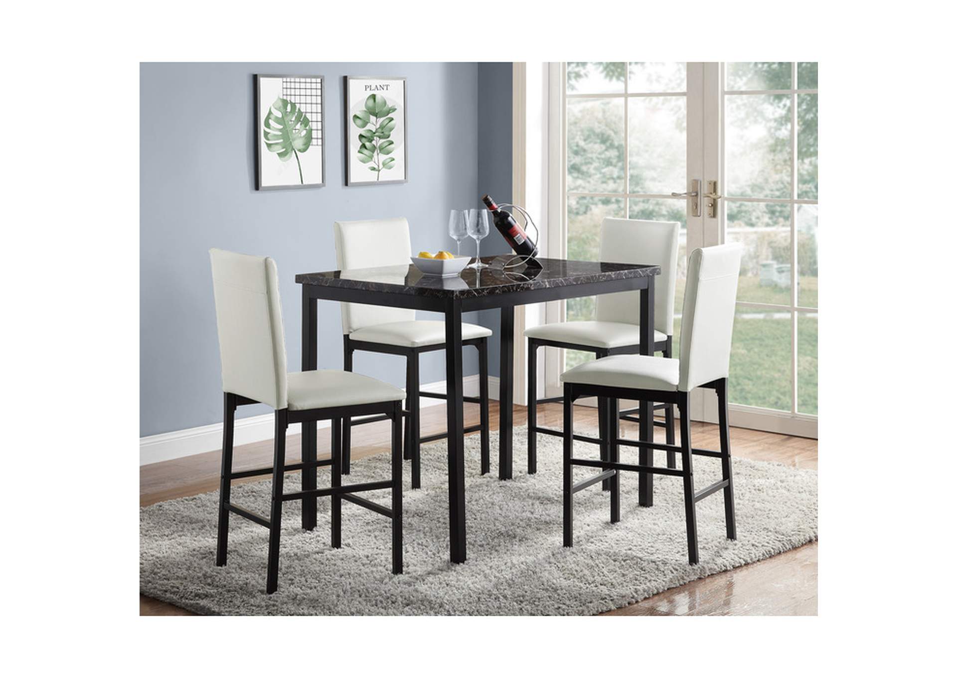5 Piece Dining Set (Tb+4S),Homelegance