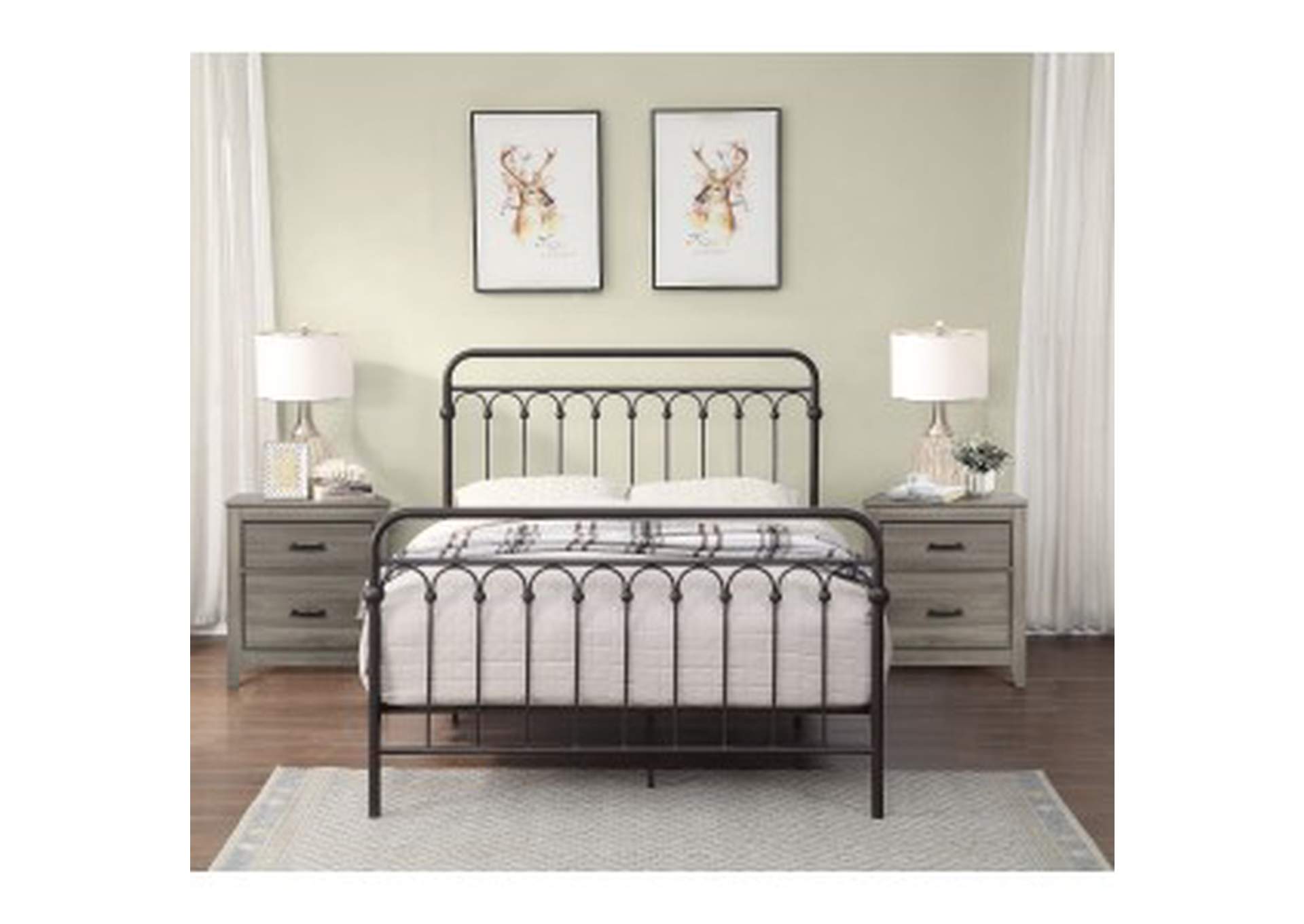 bronze Metal Full Bed, Bronze, 3A,Homelegance