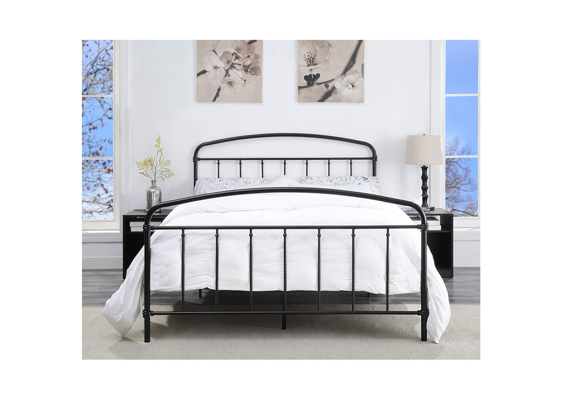 Queen Bed, Black,Homelegance
