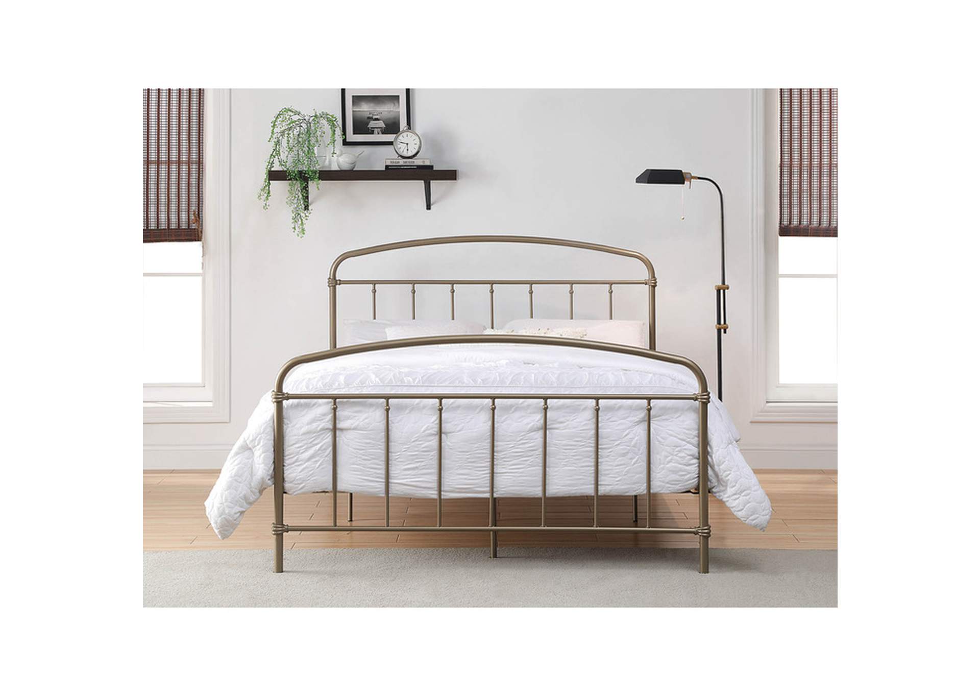 Queen Bed, Golden,Homelegance