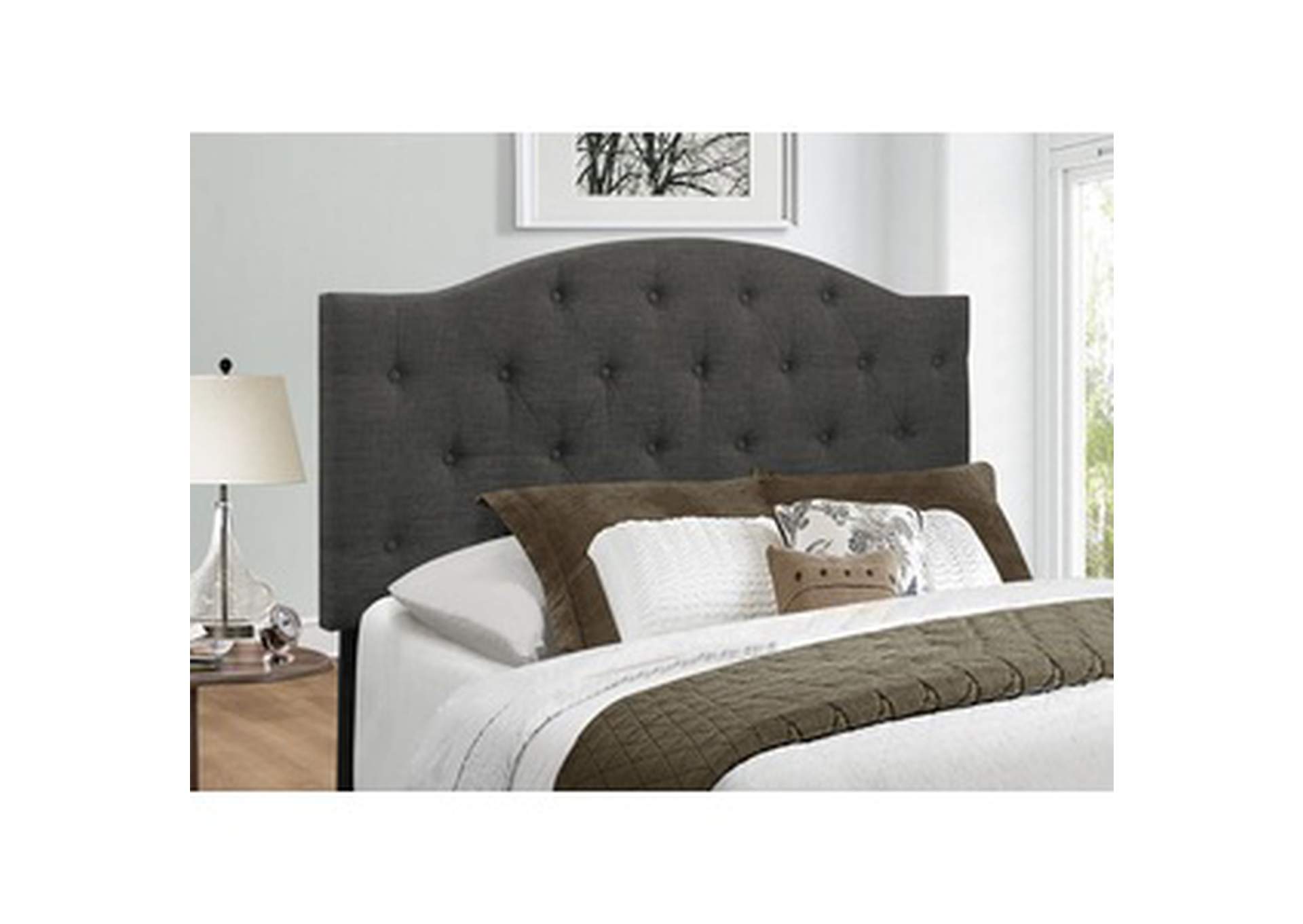 Dark Grey King Headboard Only W/Dark Grey,3A,Homelegance