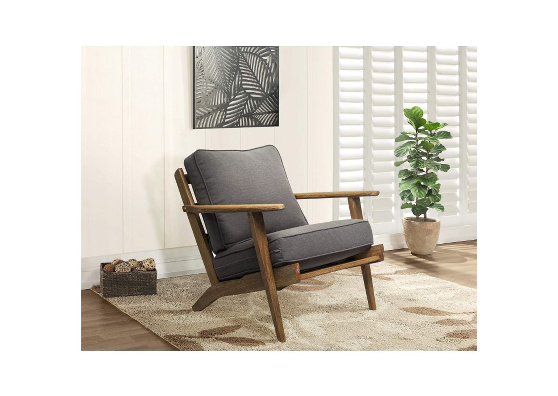 dark gray Accent Chair, Dark Gray, 3A,Homelegance