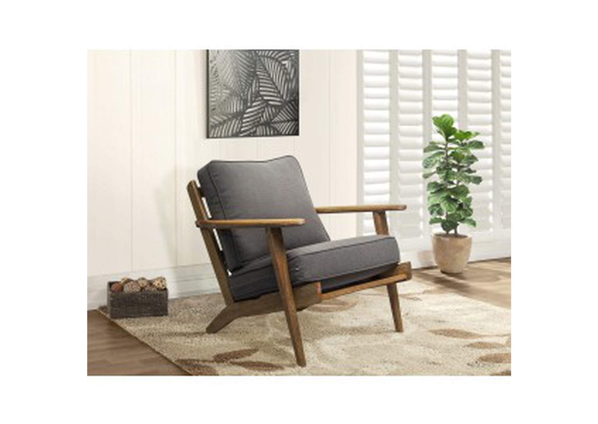 dark gray Accent Chair, Dark Gray, 3A,Homelegance