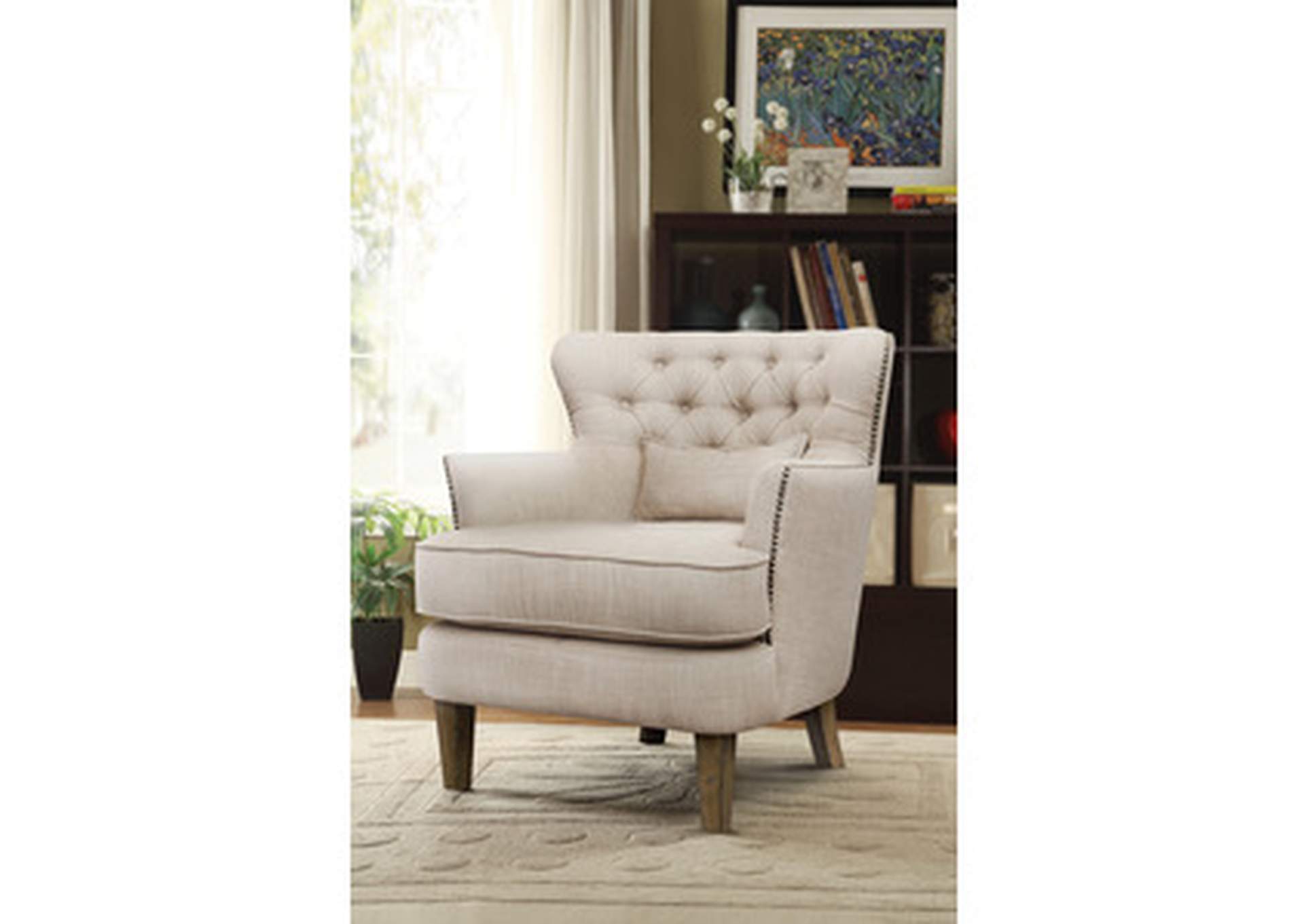 Accent Chair With Kidney Pillow,3A,Homelegance