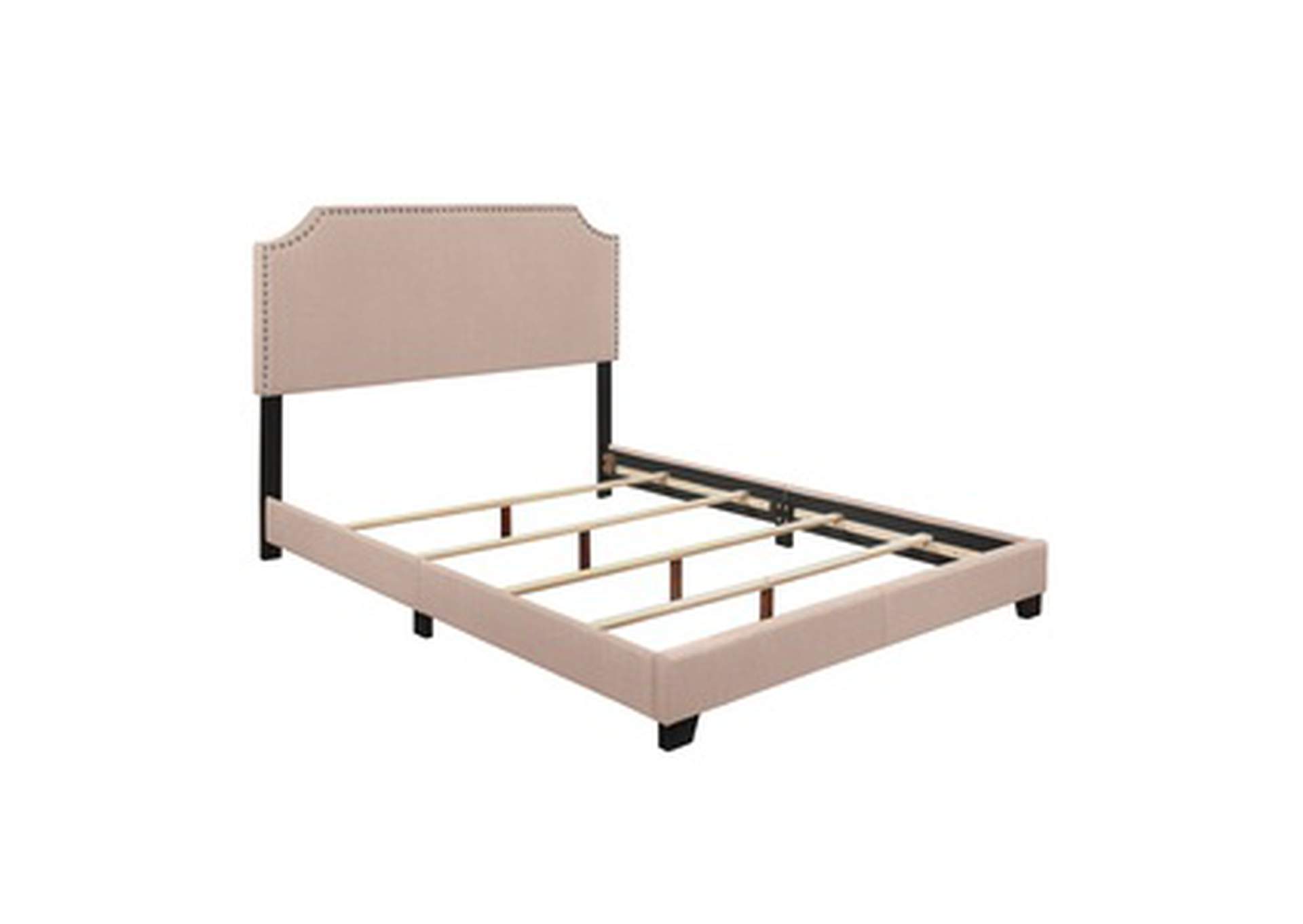 Beige Fabric Queen Bed W/Beige Fabric,3A,Homelegance