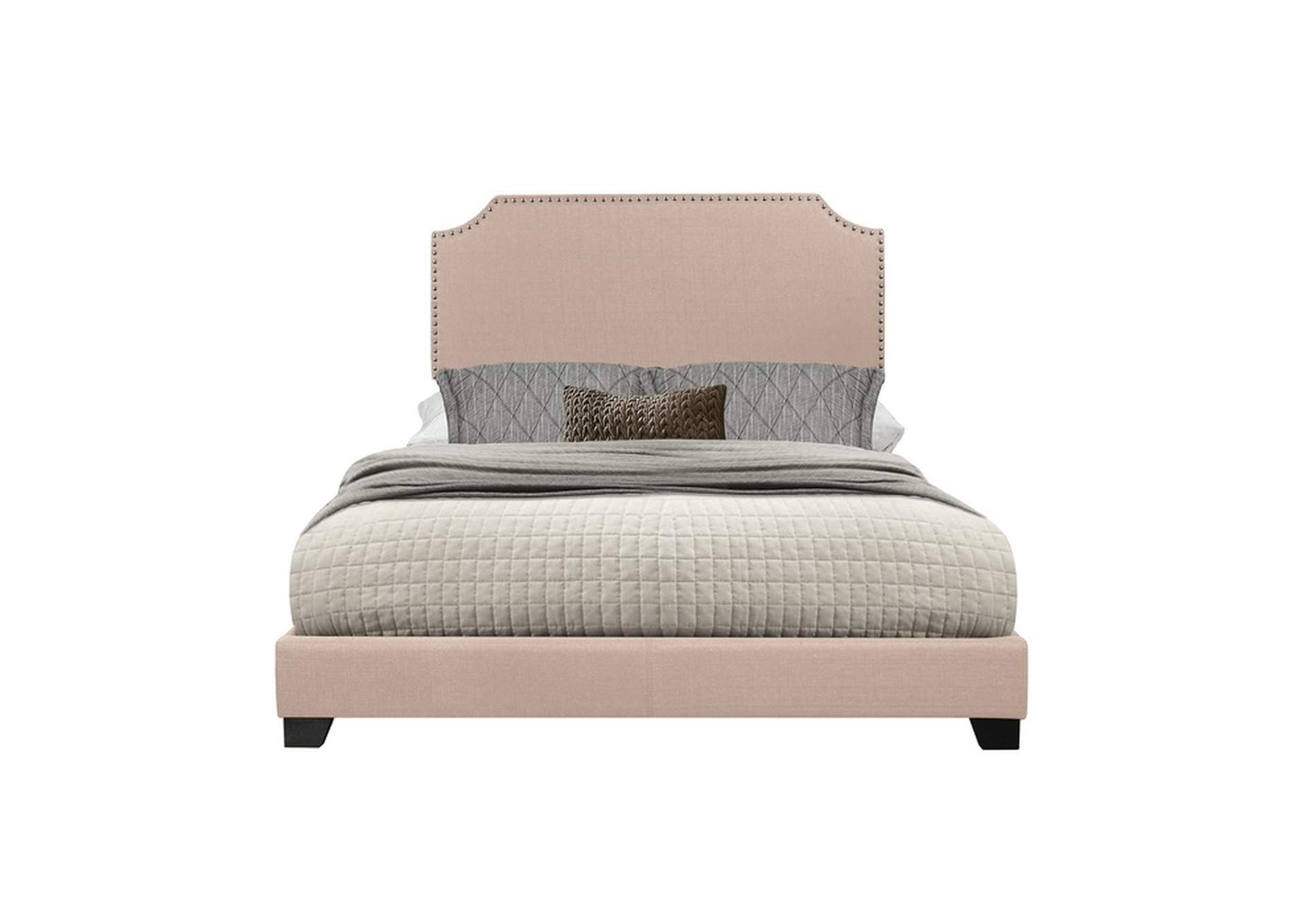 Beige Fabric King Bed W/Beige Fabric,3A,Homelegance