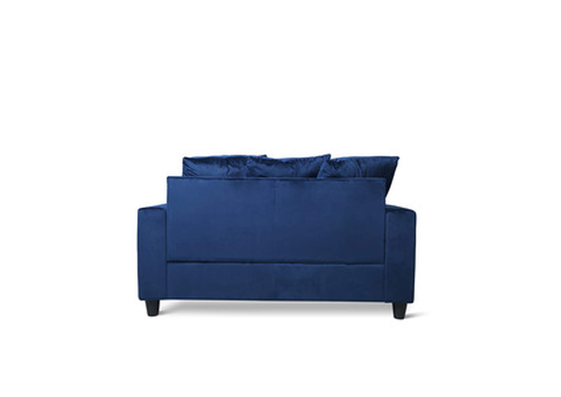 Love Seat W/Blue Velvet W/2 Pillow,Homelegance