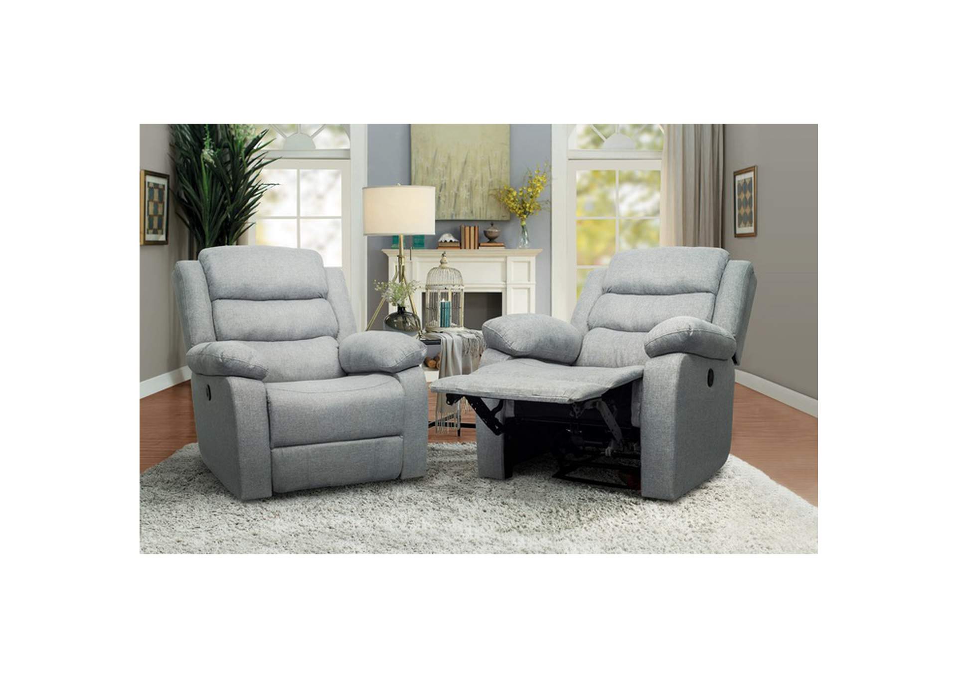 Power Reclining Chair W/Usb Charging Box,Homelegance