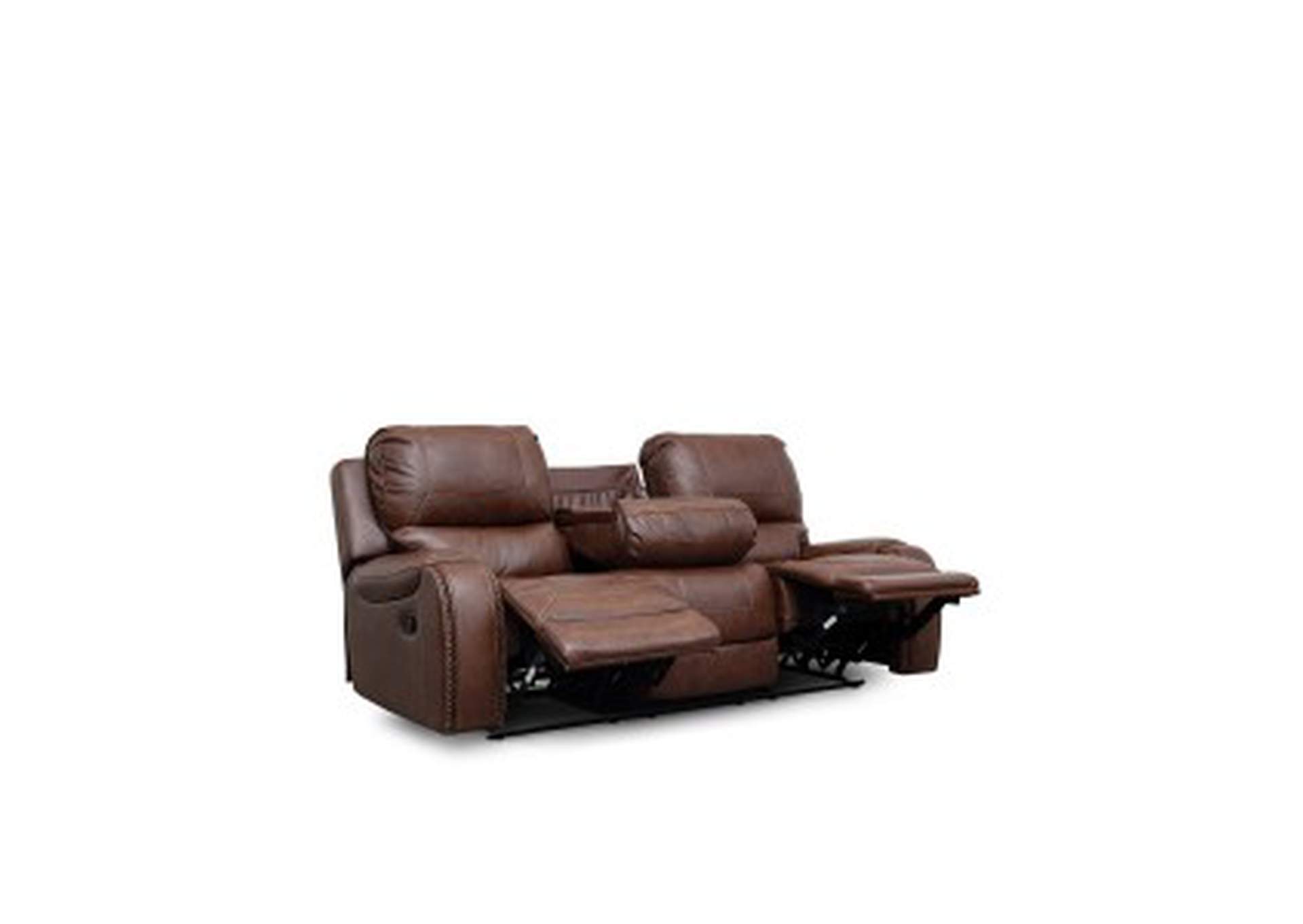 Double Reclining Sofa W/Drop-Down Cup Holders,Homelegance