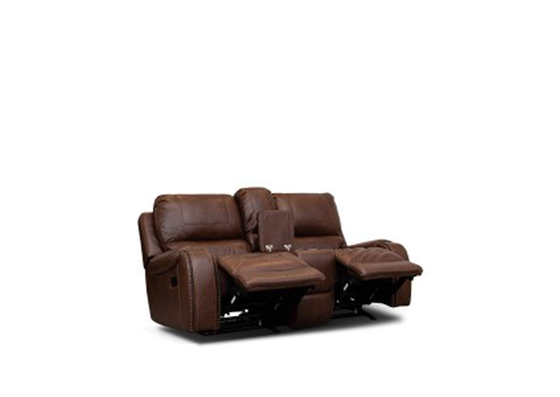 Double Glider Reclining Love Seat W/Center Console,Homelegance