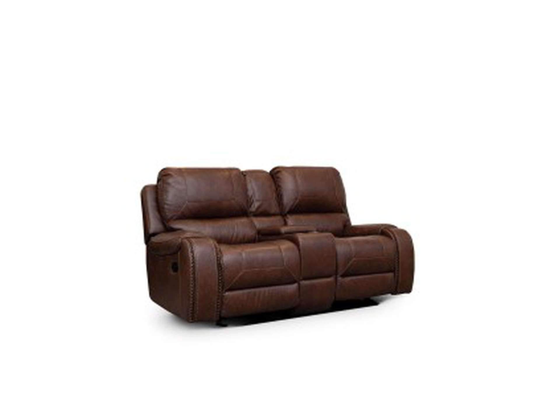 Double Glider Reclining Love Seat W/Center Console,Homelegance