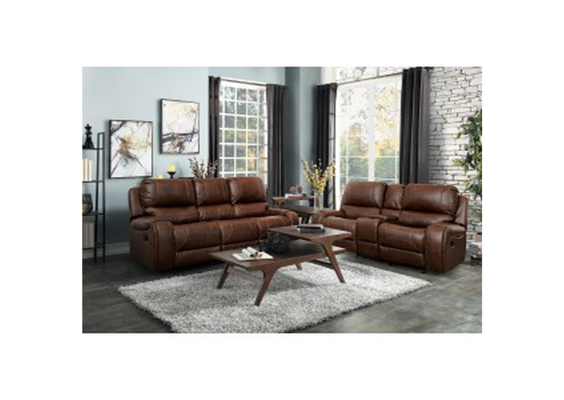 2 Piece Set: Sofa, Love,Homelegance