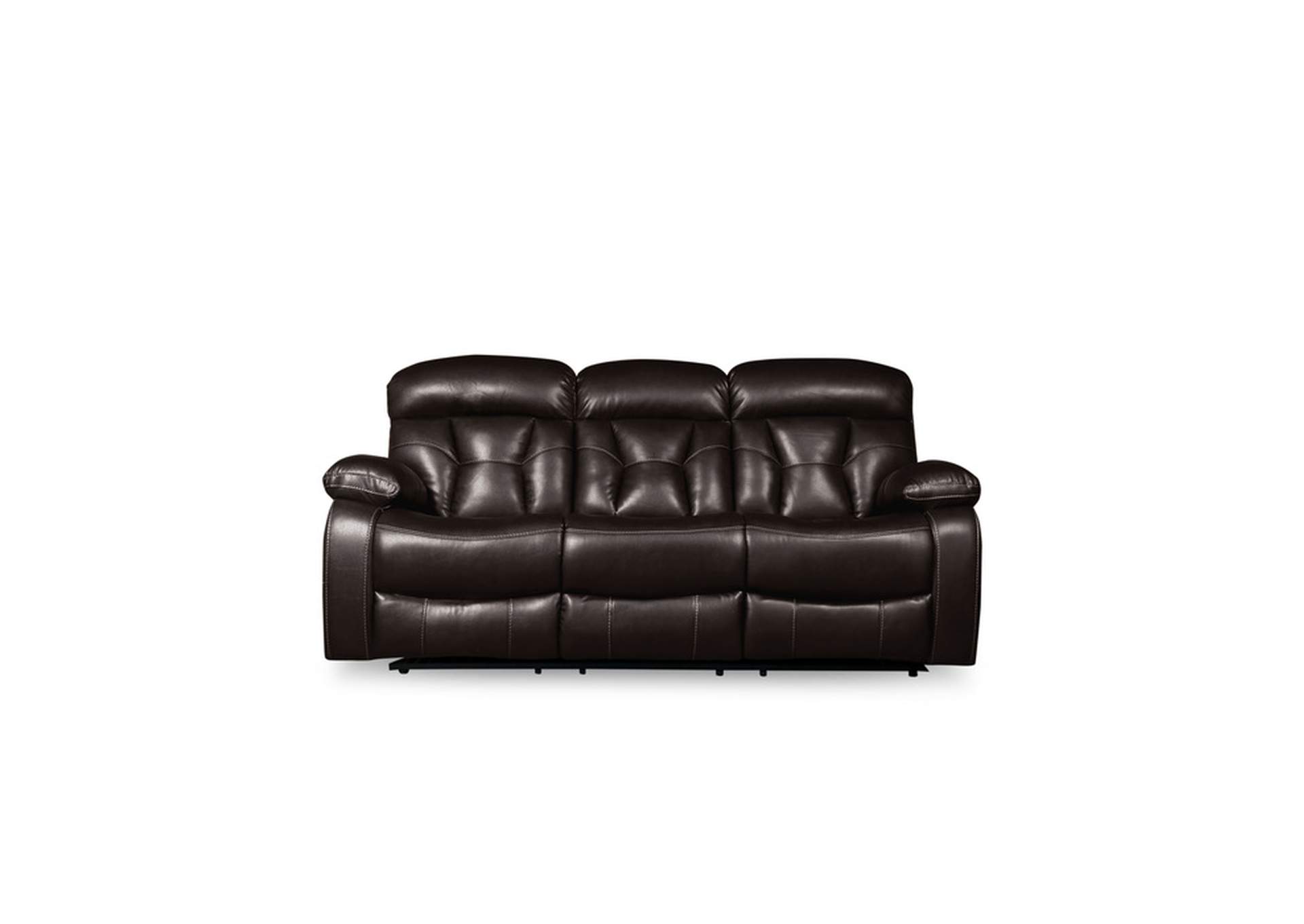 Power Double Reclining Sofa With Drop-Down Cup Holders,Homelegance