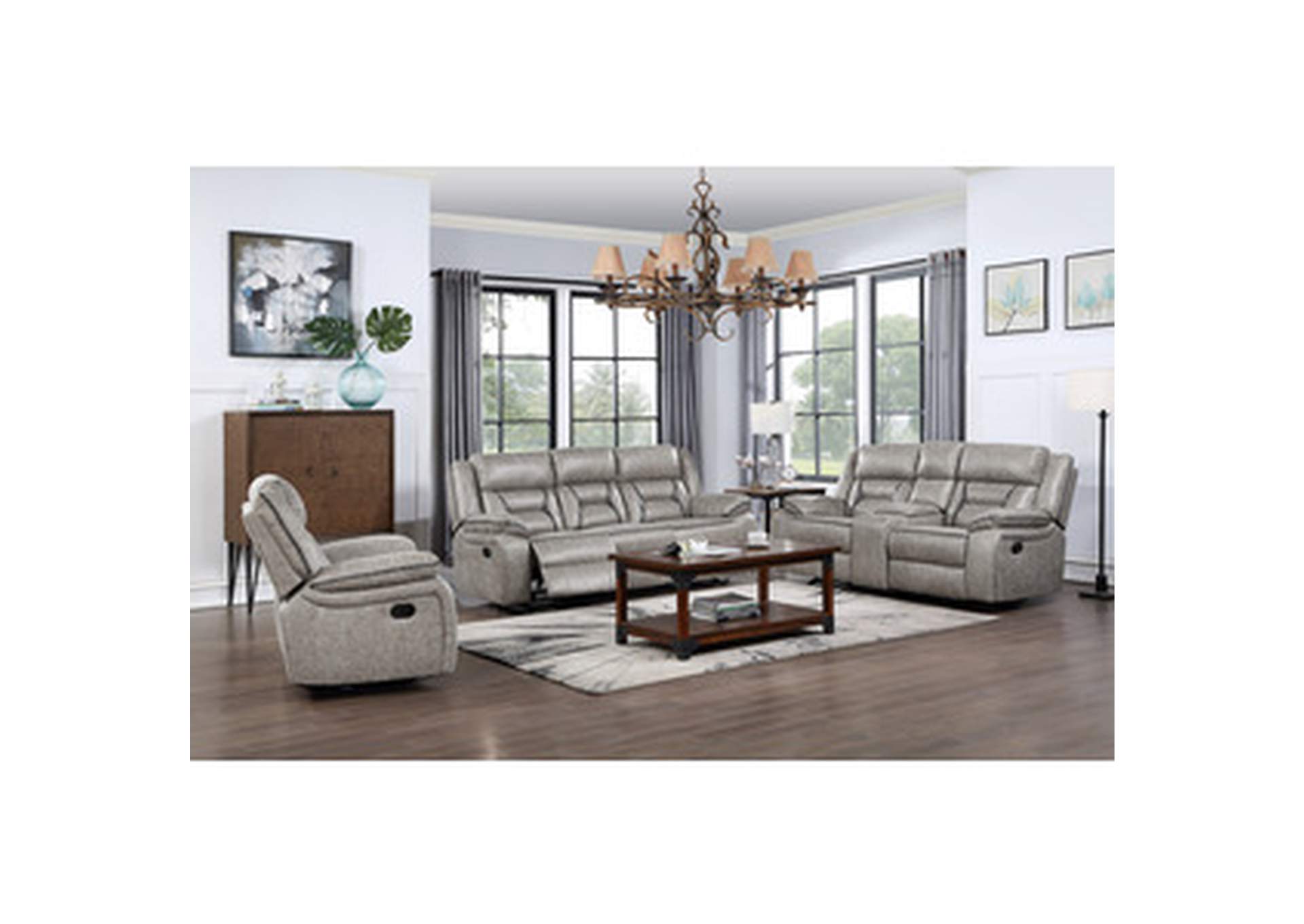 3 Piece Set: Sofa, Love, Chair,Homelegance