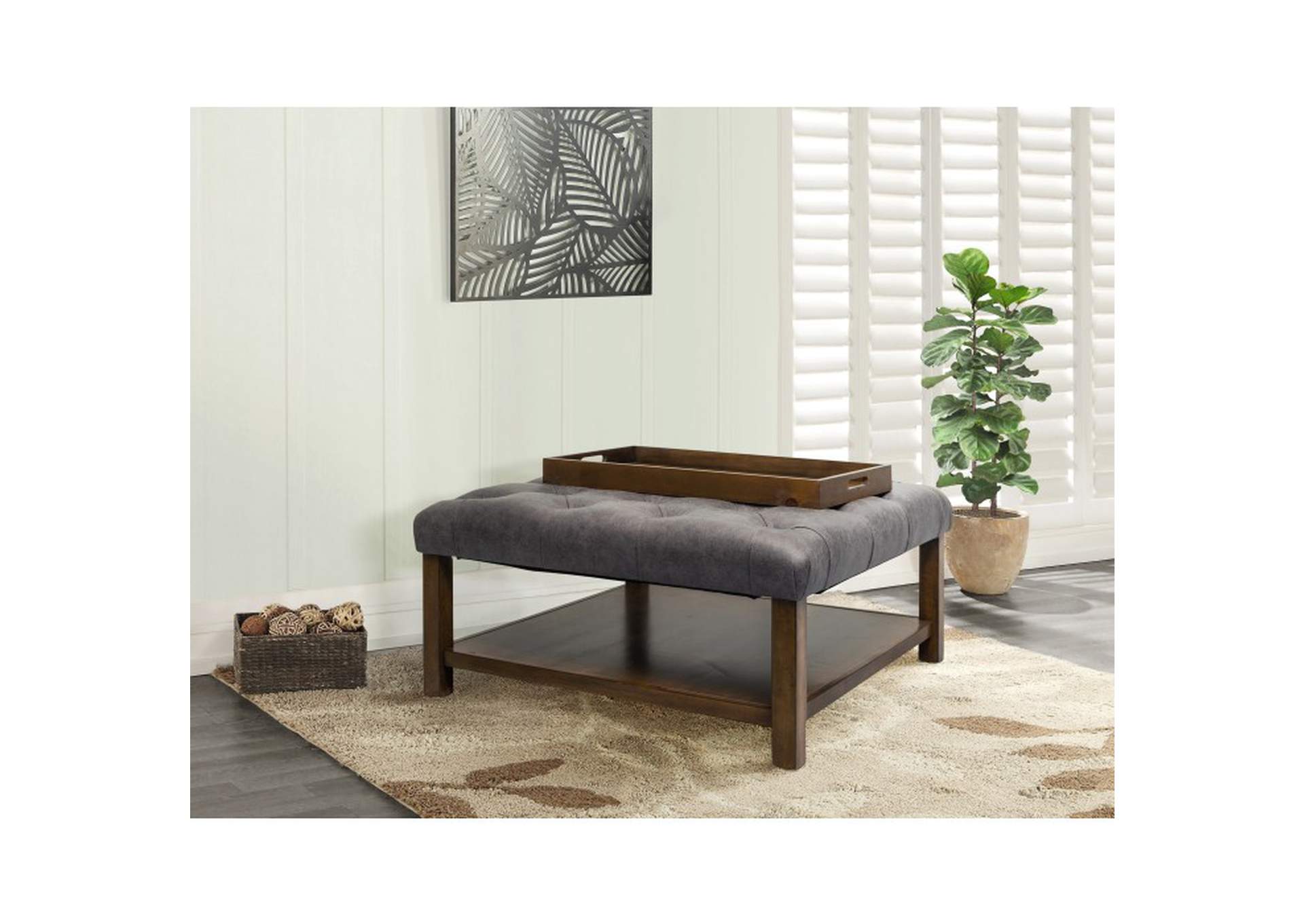 Coffee Ottoman Brown,Homelegance