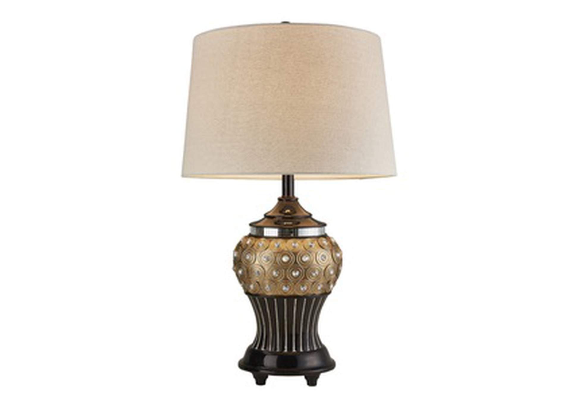 Gold/Brw Finish 28.75" Tbl Lamp, Mosaic Tiles/Rhinestones, Gold/Brw Finish,Homelegance