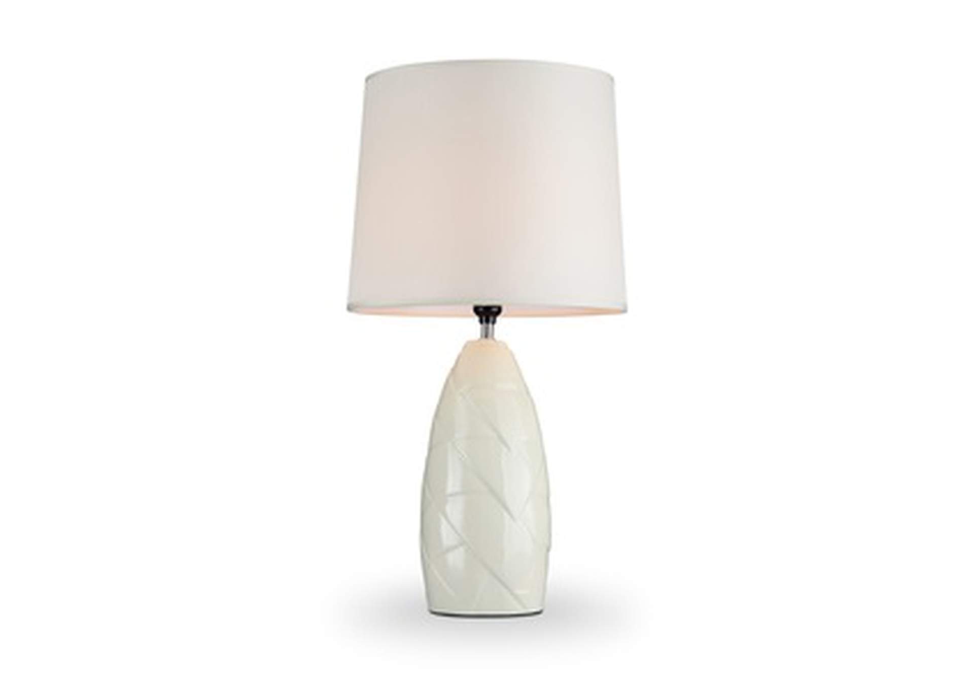 ivory 25"H Tbl Lamp, Porcelain Ivory, 3-Way Rotary Switch,Homelegance