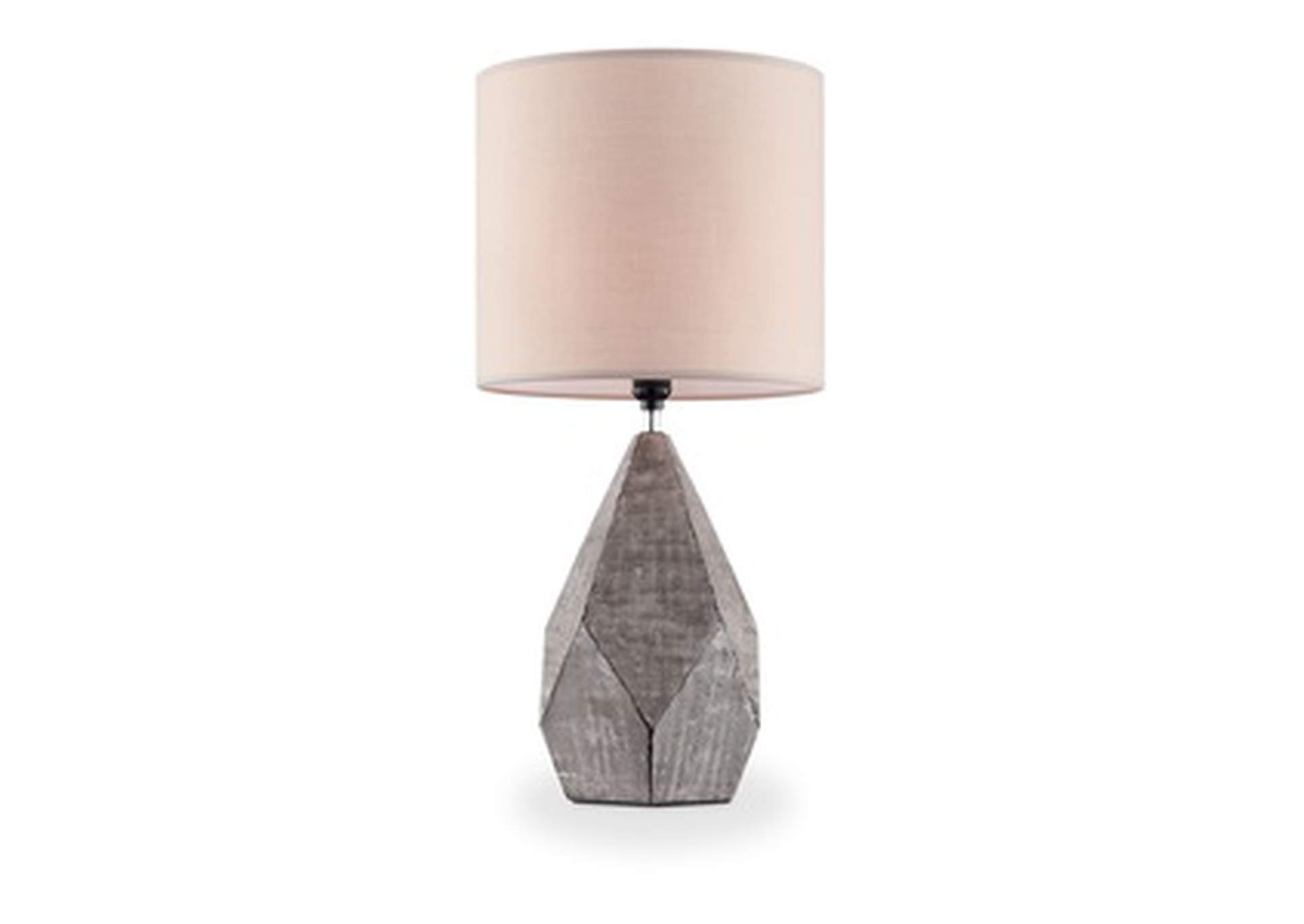 gray 25"H Tbl Lamp, Porcelain Gray Geometric Shape, 3-Way,Homelegance