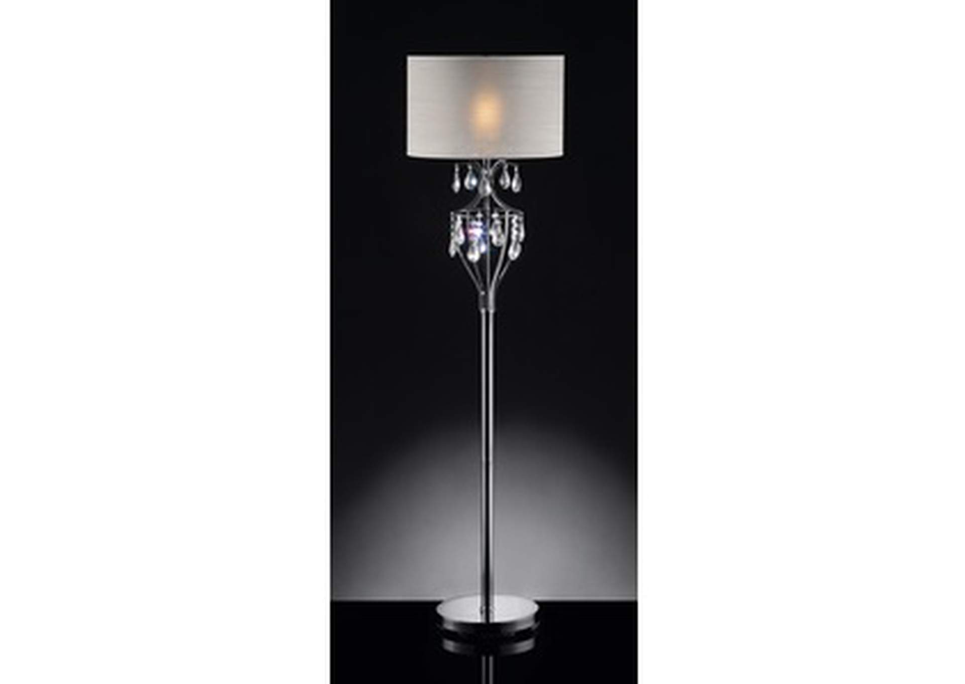 Floor Lamps 60" H Floor Lamp W/ Hanging Crystals,Homelegance
