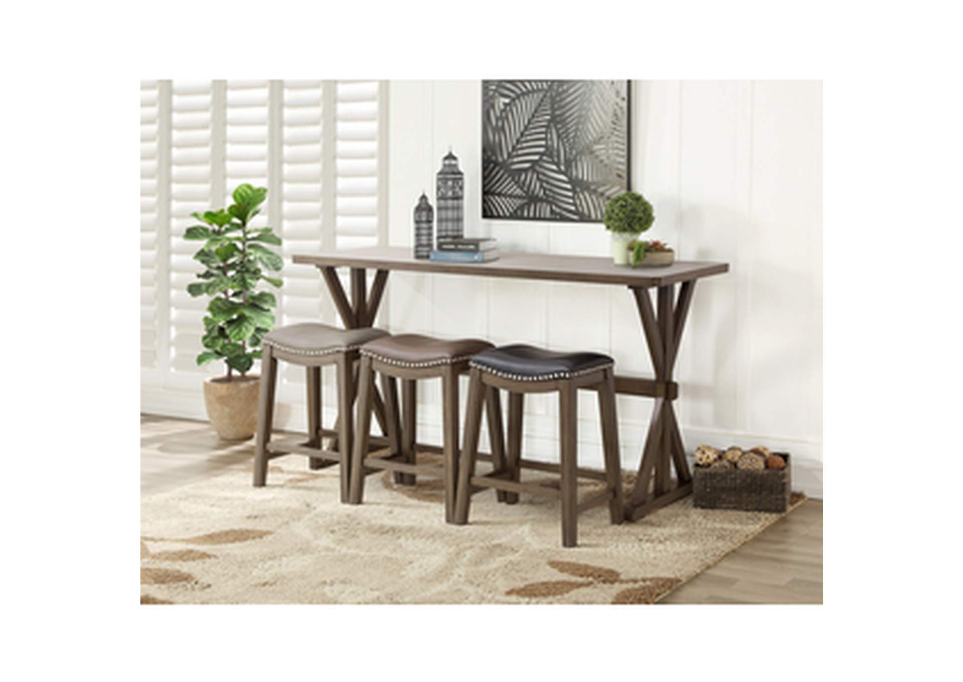 72"L Counter Height Table, 3A,Homelegance