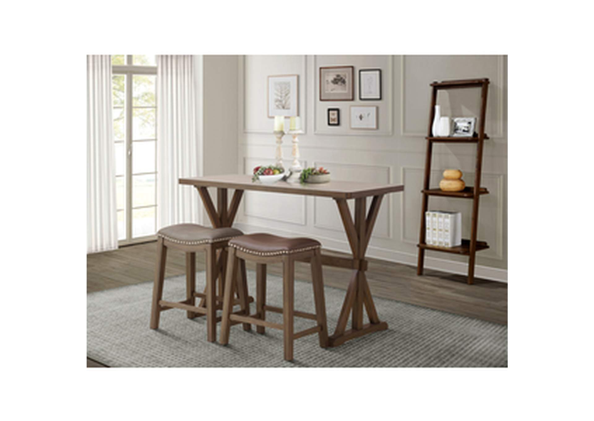54"L Counter Height Table, 3A,Homelegance