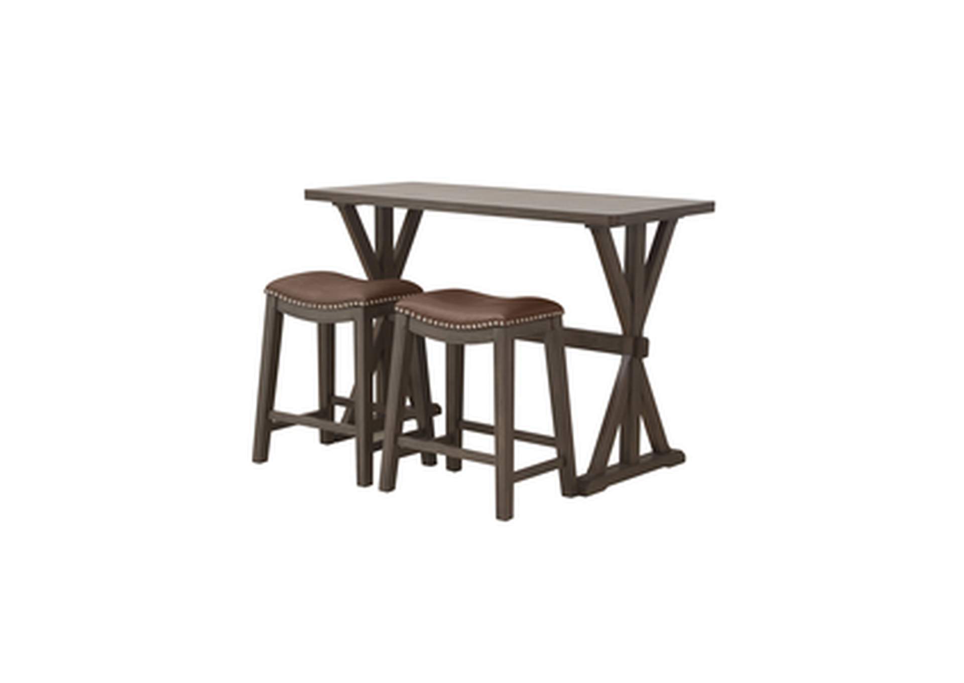 54"L Counter Height Table, 3A,Homelegance