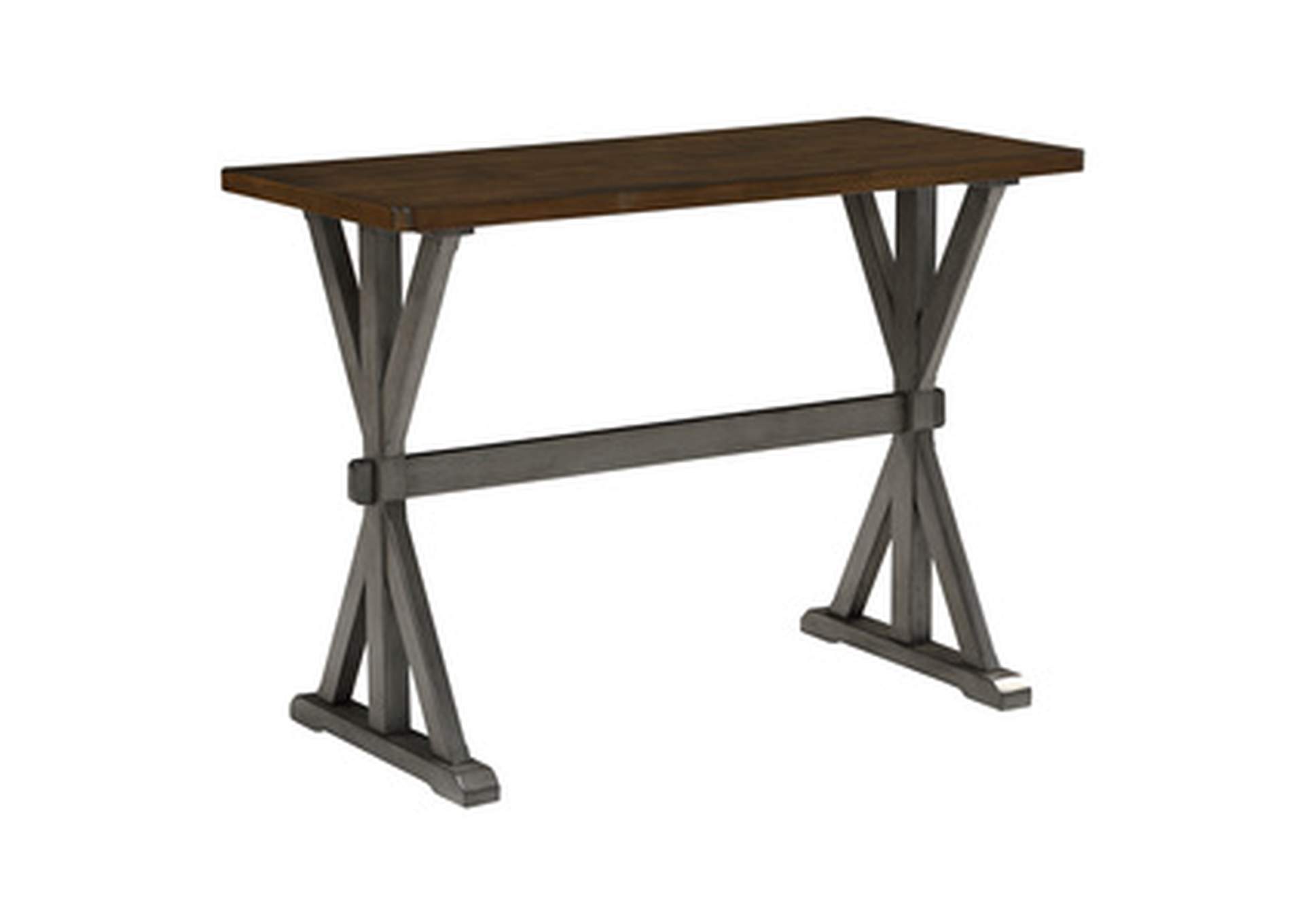 3 Piece Counter Height Dining Set, Brw Top W/ Grey Leg,3A,Homelegance