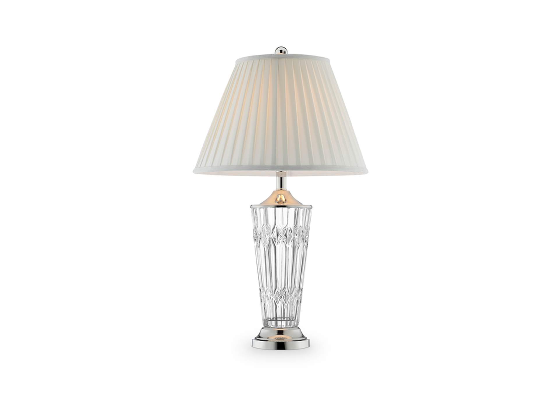 29" H Crystal Glass Table Lamp,Homelegance
