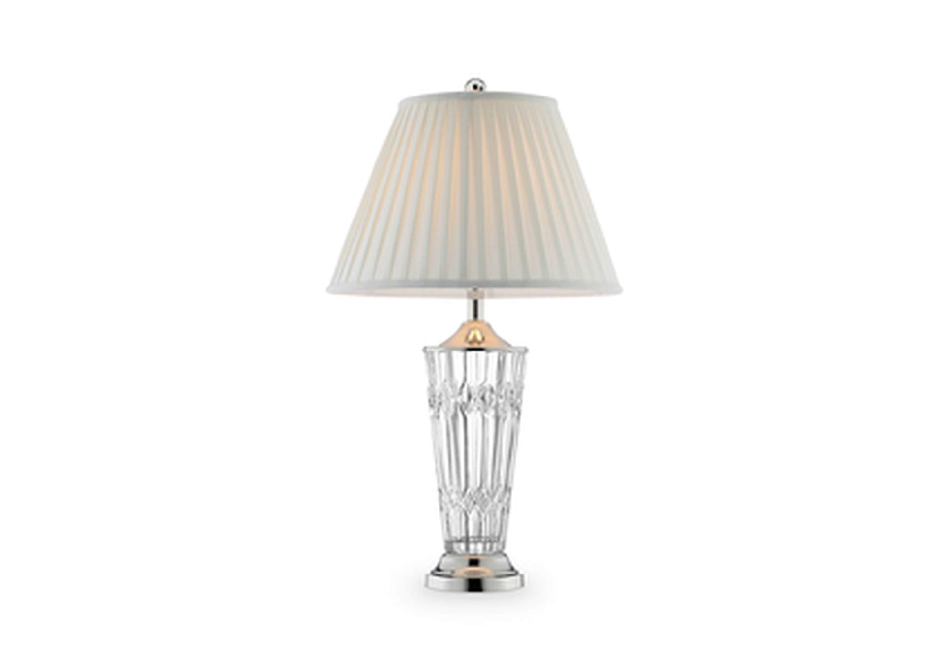 29" H Crystal Glass Table Lamp,Homelegance