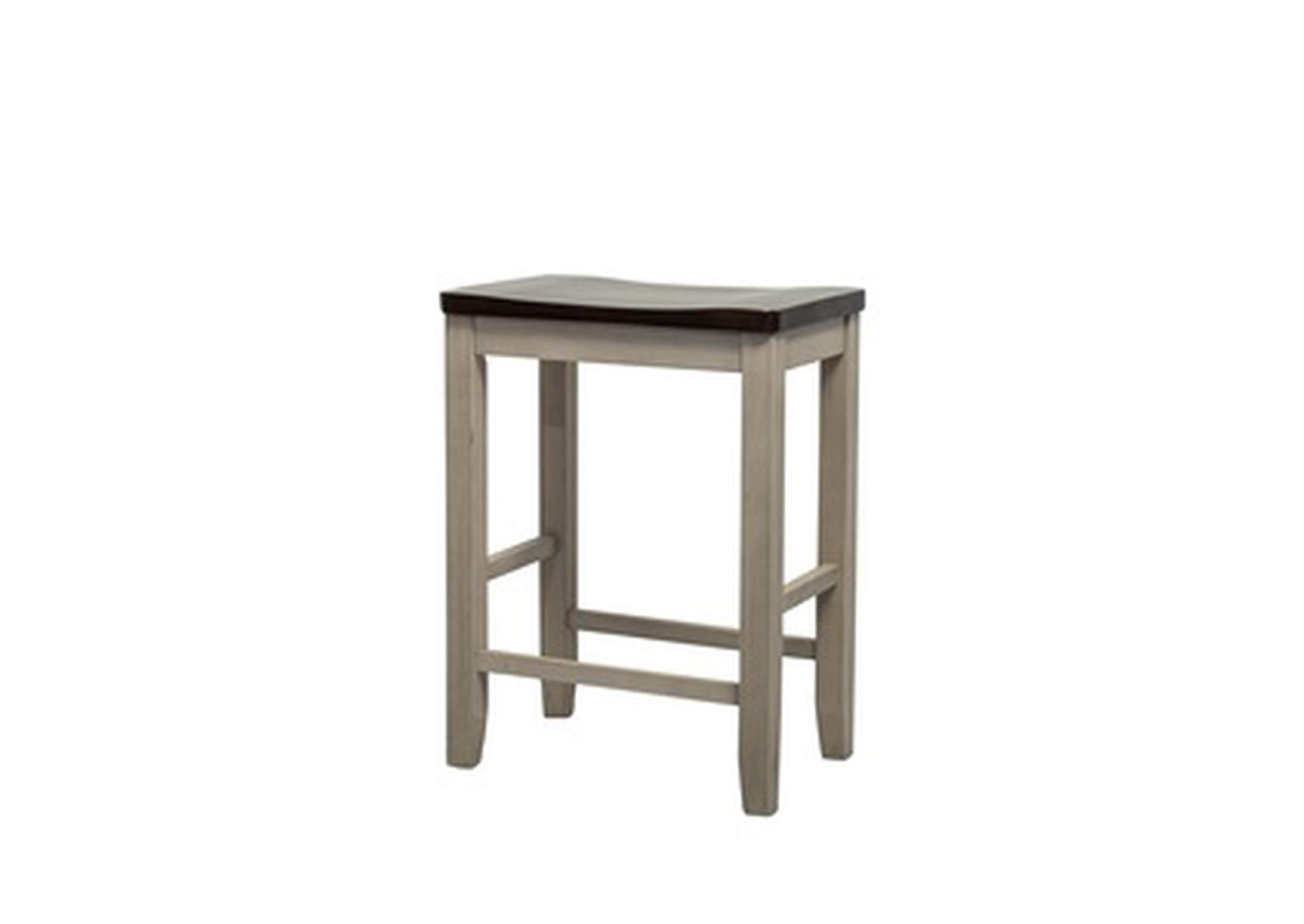 brown 3 Piece Counter Height Dining Set, Brw Top W/ Wht Leg,3A,Homelegance