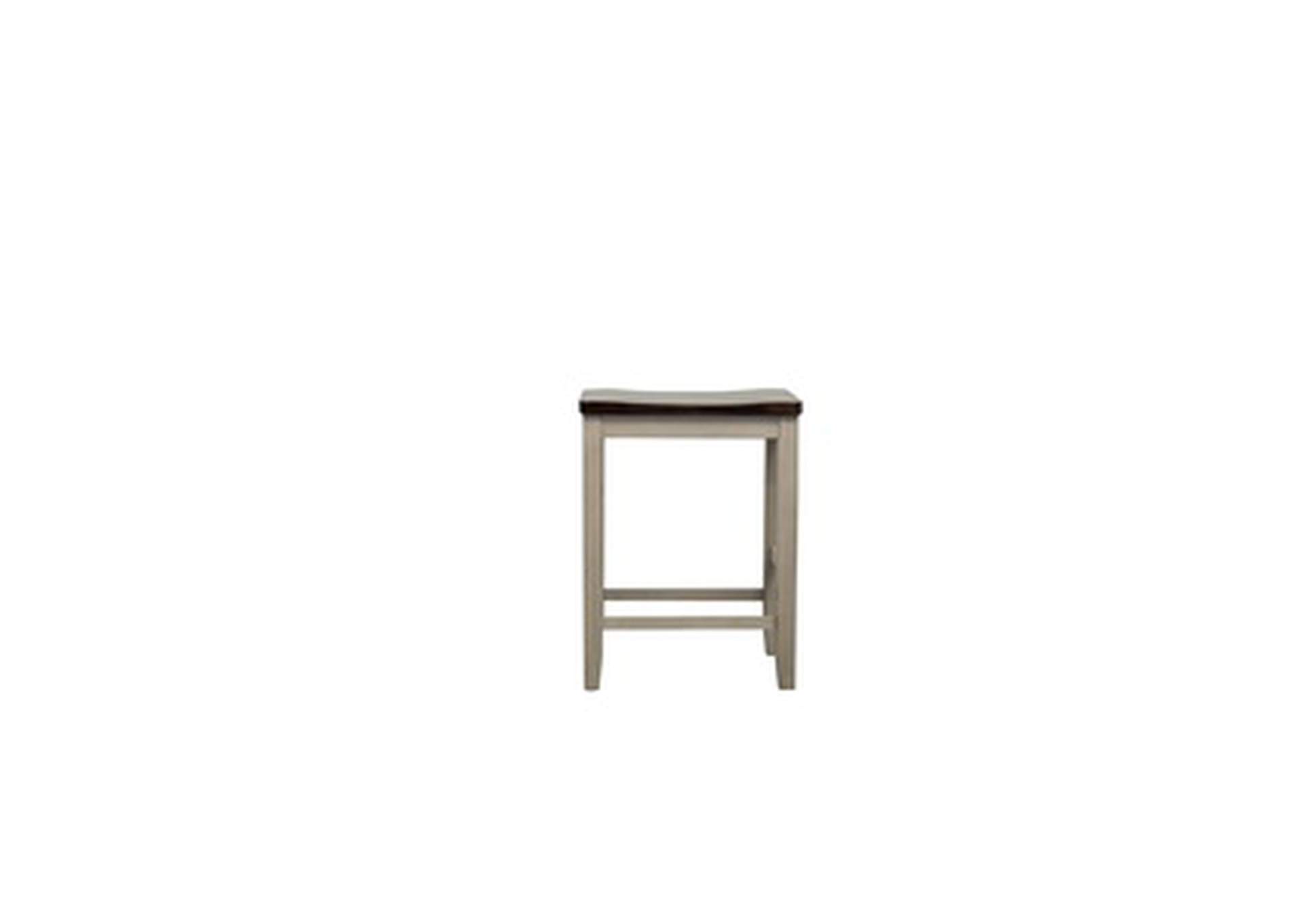 brown 3 Piece Counter Height Dining Set, Brw Top W/ Wht Leg,3A,Homelegance