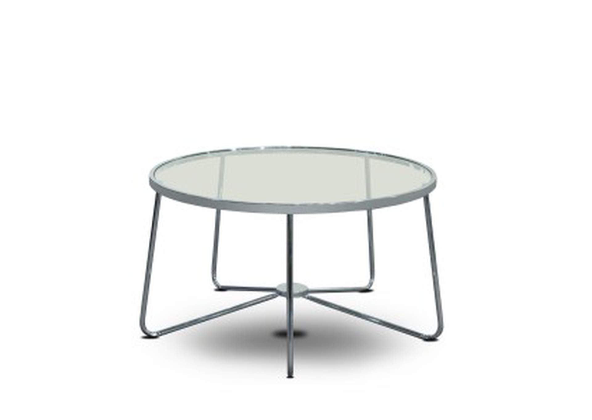 Cocktail Tables 3 Piece Occassional Table Set, Clear Glass Top W/ Chrome Legs,Homelegance