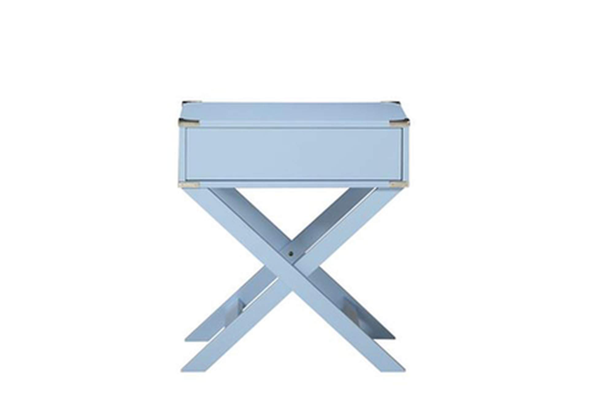 blue X Leg Night Stand W/ Usb In Blue, 3A,Homelegance