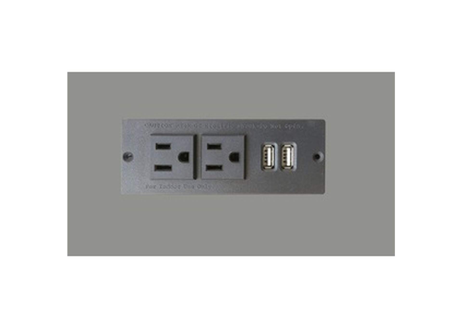 gray X Leg Night Stand W/ Usb In Gray, 3A,Homelegance